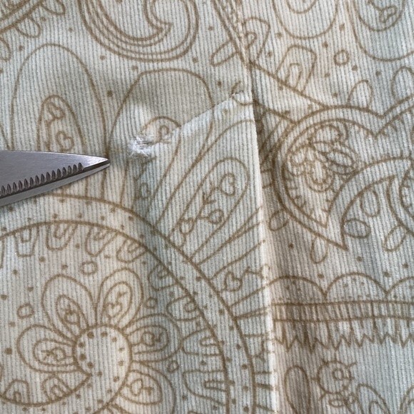 Vintage Maternity Paisley Floral Corduroy Button Front Long Blazer Jacket Lined - Picture 11 of 16